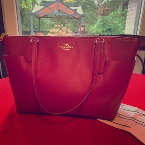 Coach Tote.  Red